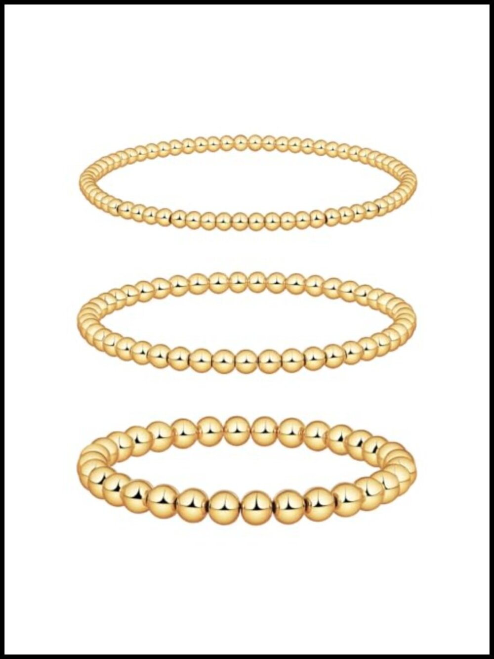 14K Gold Plated Stackable Stretch Bracelet Set with Heart, Cross, Bow Charms